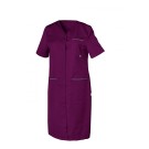 BLOUSE PROFESSIONNELLE  FEMME IRIS MANCHES COURTES PRUNE 