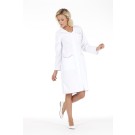 BLOUSE PROFESSIONNELLE FEMME LAURENE MANCHES TRANSFORMABLES BLANC/ROSA
