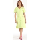 BLOUSE PROFESSIONNELLE FEMME LAURENE MANCHES COURTES ANIS/ROSA