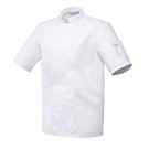 VESTE DE CUISINE HOMME/FEMME NERO MANCHES COURTES BLANC