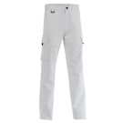 PANTALON DE TRAVAIL HOMME/FEMME BATTLE DRESS 100 % COTON BLANC