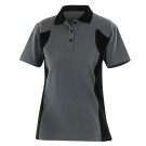 POLO DE TRAVAIL FEMMME PRISMIK GRIS ACIER/NOIR