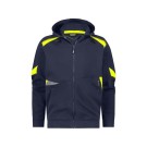 SWEAT DE TRAVAIL A CAPUCHE SANTOS BLEU NUIT/JAUNE FLUO