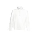 SWEAT DE TRAVAIL COL ZIPPE BLANC