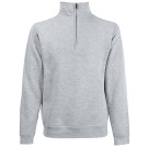 SWEAT DE TRAVAIL COL ZIPPE HEATHER GREY
