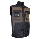 GILET DE TRAVAIL/BODYWARMER HOMME/FEMME AUTHENTIC RACINE TAUPE/NOIR