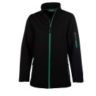 VESTE SOFTSHELL HIVER DE TRAVAIL FEMME ATLANTIC NOIR/ZIP VERT