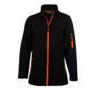 VESTE SOFTSHELL HIVER DE TRAVAIL FEMME ATLANTIC NOIR/ZIP ORANGE