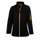 VESTE SOFTSHELL HIVER DE TRAVAIL FEMME ATLANTIC NOIR/ZIP OR