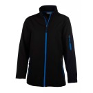 VESTE SOFTSHELL HIVER DE TRAVAIL FEMME ATLANTIC NOIR/ZIP BLEU ROYAL