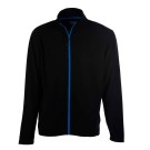 VESTE MICROPOLAIRE DE TRAVAIL HOMME ARTIC NOIR/ZIP BLEU ROYAL