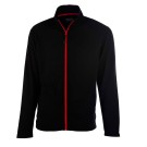 VESTE MICROPOLAIRE DE TRAVAIL HOMME ARCTIC NOIR/ZIP ROUGE