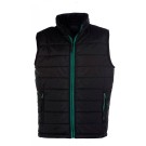 GILET CHAUD DE TRAVAIL HOMME CITY NOIR/ZIP VERT