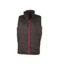 GILET CHAUD DE TRAVAIL FEMME CITY NOIR/ZIP ROUGE