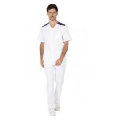 TUNIQUE INFIRMIER HOMME VALENTIN BLANC/MARINE