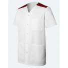 TUNIQUE INFIRMIER HOMME VALENTIN BLANC/BORDEAUX 