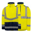 PARKA 4 EN 1 DAKOTA HAUTE VISIBILITE JAUNE/MARINE