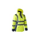 PARKA HAUTE VISIBILITÉ FEMME HORA JAUNE FLUO/MARINE