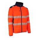 VESTE RÉFLÉCHISSANTE HOMME/FEMME FLAKE ORANGE FLUO/MARINE 