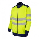 SWEAT RÉFLÉCHISSANT LUKLIGHT COL MONTANT JAUNE FLUO/MARINE