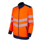 SWEAT RÉFLÉCHISSANT LUKLIGHT COL MONTANT ORANGE FLUO/MARINE