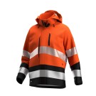 VESTE RÉFLÉCHISSANTE HOMME/FEMME SOFTSHELL SCUTI ORANGE FLUO/NOIR
