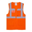 GILET HAUTE VISIBILITE SEMI-GRILLAGE CLASSE II ORANGE FLUO 