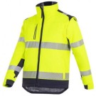 VESTE RÉFLÉCHISSANTE HOMME/FEMME SOFTSHELL SHERPA JAUNE FLUO/MARINE