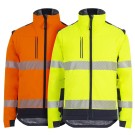 VESTE RÉFLÉCHISSANTE HOMME/FEMME SOFTSHELL SHERPA ORANGE FLUO/MARINE
