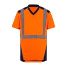 TEE-SHIRT HAUTE VISIBILITÉ MANCHES COURTES BALI ORANGE FLUO/MARINE T. 5XL