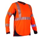 TEE-SHIRT HAUTE VISIBILITÉ TONGA PROTECT MANCHES LONGUES ORANGE FLUO/MARINE 