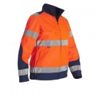BLOUSON HAUTE VISIBILITE FEMME LUKLIGHT ORANGE FLUO/MARINE