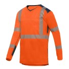 TEE SHIRT MANCHES LONGUES HAUTE VISIBILITE RESPIRANT  37.5 ORANGE/MARINE