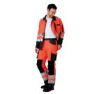 PANTALON RÉFLÉCHISSANT HOMME/FEMME ROADY EJ 82 CM ROUGE FLUO/CHARBON 