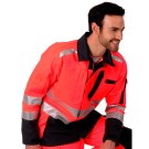 VESTE RÉFLÉCHISSANTE HOMME/FEMME ROADY ROUGE FLUO/CHARBON 