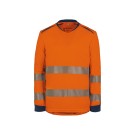 TEE-SHIRT HAUTE VISIBILITÉ LONG LIFE MANCHES LONGUES ORANGE FLUO/MARINE