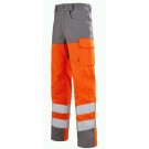 PANTALON RÉFLÉCHISSANT HOMME/FEMME IRIS GRIS MINERAL/ORANGE FLUO  