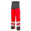 PANTALON RÉFLÉCHISSANT HOMME/FEMME IRIS ROUGE FLUO/ACIER  