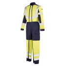 COMBINAISON RÉFLÉCHISSANTE DOUBLE ZIP OPTIC JAUNE FLUO/MARINE 