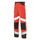 PANTALON RÉFLÉCHISSANT HOMME FLUO TECH ROUGE FLUO/CHARCOAL T. 7