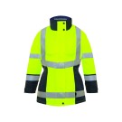 PARKA HAUTE VISIBILITÉ FEMME CALIFORNIA JAUNE FLUO/MARINE