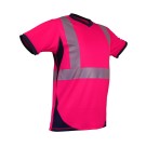 TEE-SHIRT HAUTE VISIBILITÉ TONGA MANCHES COURTES ROUGE FLUO/NOIR 