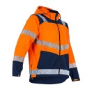 SOFTSHELL BICOLORE CIBLE ORANGE FLUO/MARINE T.8/4XL