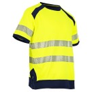 TEE-SHIRT HAUTE VISIBILITÉ MANCHES COURTES HALOGENE JAUNE FLUO/MARINE 