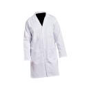 BLOUSE DE TRAVAIL HOMME 100 % COTON FERMETURE PRESSIONS BLANC