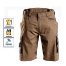 BERMUDA DE TRAVAIL BICOLOR COSMIC CAMEL/GRIS 