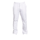 PANTALON DE TRAVAIL HOMME/FEMME 100 % COTON POCHES GENOUX BLANC