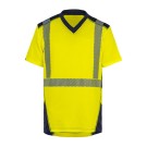 TEE-SHIRT HAUTE VISIBILITÉ MANCHES COURTES JAKARTA JAUNE FLUO/MARINE T. 5XL