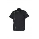 VESTE DE CUISINE MANCHES COURTES MARC NOIR/GRIS 