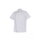 VESTE DE CUISINE MANCHES COURTES MARC BLANC/NOIR 